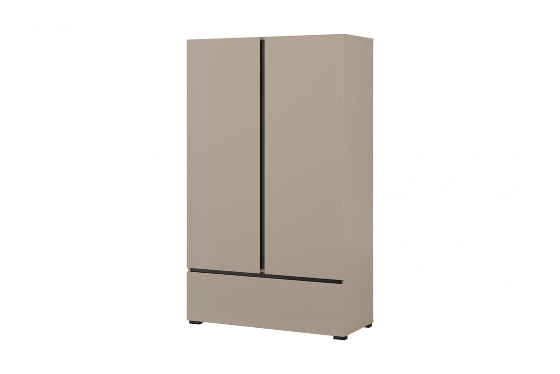 Gramon komód 89 cm - kasmír / fekete Komod Gramon 89 cm z szuflada - kasmír / fekete