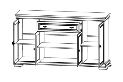 Komoda Kora KK4 - Borovica andersen Komoda kora 