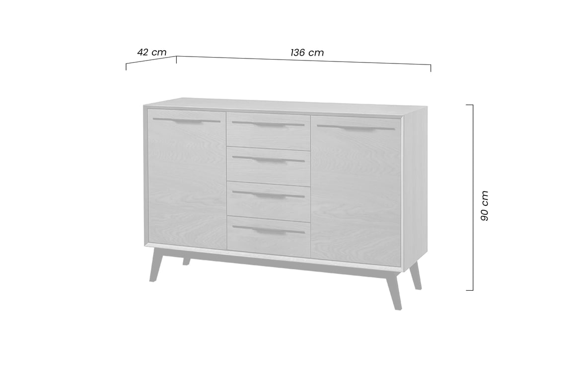 Komoda Lazure so zásuvkami 136 cm - dub rustical Komoda Lazure so zásuvkami 136 cm - Dub rustical