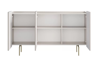 Komoda Malmi 150 cm - kašmírová / zlaté nožky Komoda Malmi 150 cm - kašmír / zlote nozki