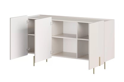 Komoda Malmi 150 cm - kašmírová / zlaté nožky Komoda Malmi 150 cm - kašmír / zlote nozki