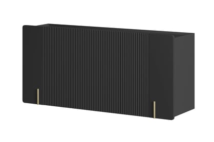 Comodă Malmi 150 cm suspendată - negru mat / auriu