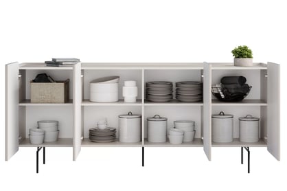 Malmi komód 200 cm - kasmír / fekete lábak Komod Malmi 200 cm - kasmír / fekete nozki