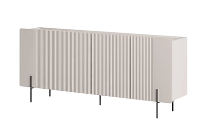 Malmi komód 200 cm - kasmír / fekete lábak