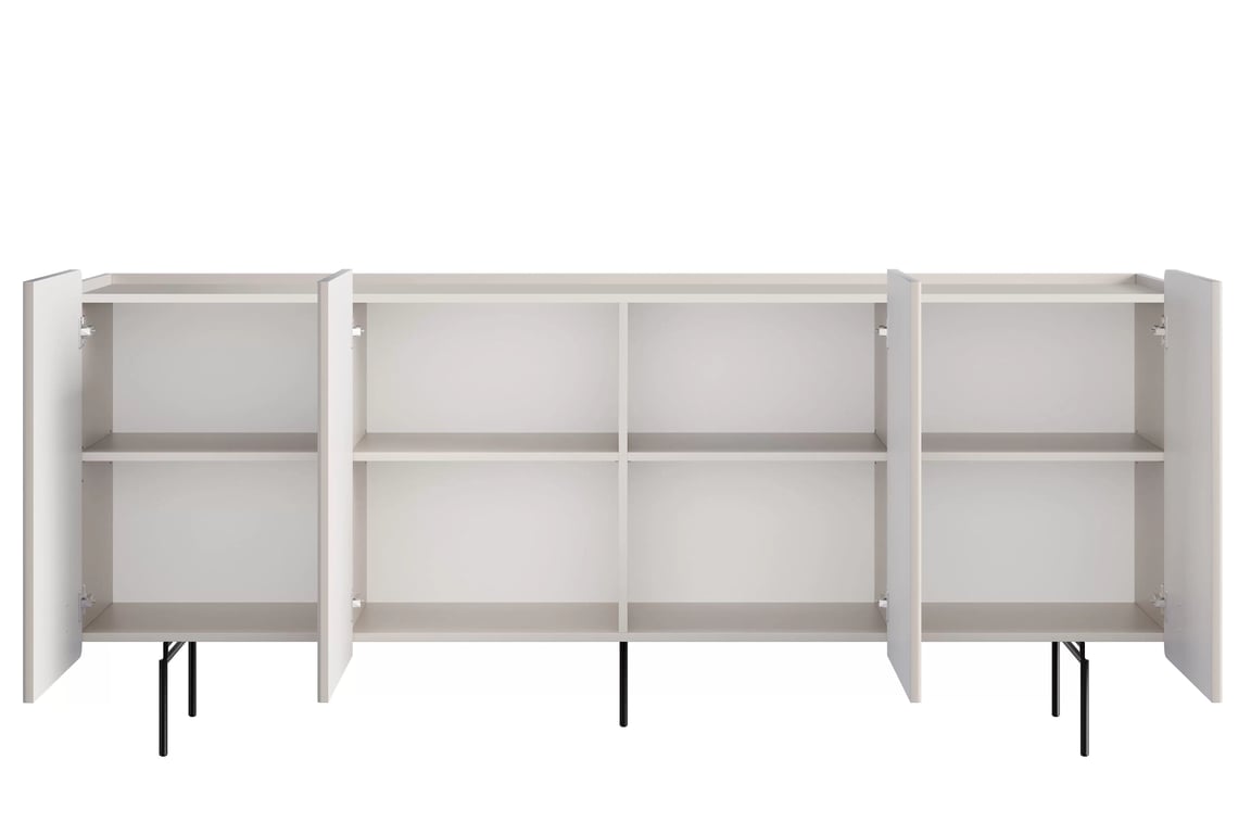 Malmi komód 200 cm - kasmír / fekete lábak Komod Malmi 200 cm - kasmír / fekete nozki