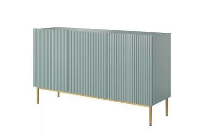 Nicole komód 150 cm - zsálya MDF / arany lábak