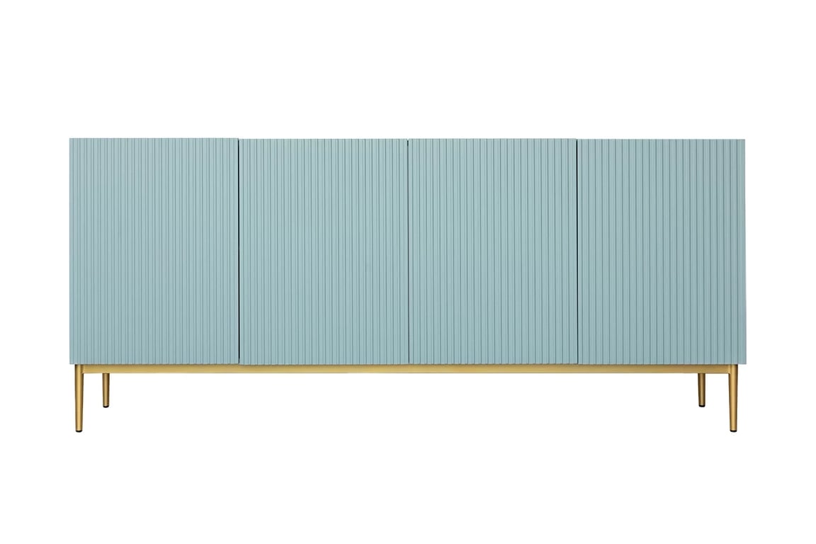 Nicole 200 cm komód - zsálya MDF / arany lábak Komód