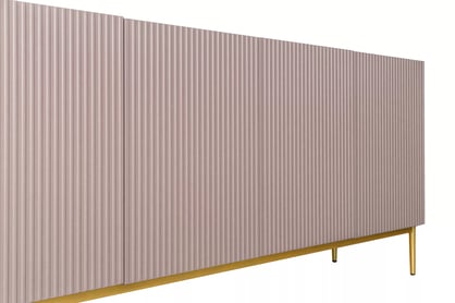 Nicole 200 cm komód - antik rózsaszín MDF / arany lábak Komód Nicole 200 cm fém lábakon - antik rozsaszín / arany lábak