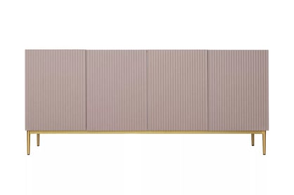 Nicole 200 cm komód - antik rózsaszín MDF / arany lábak