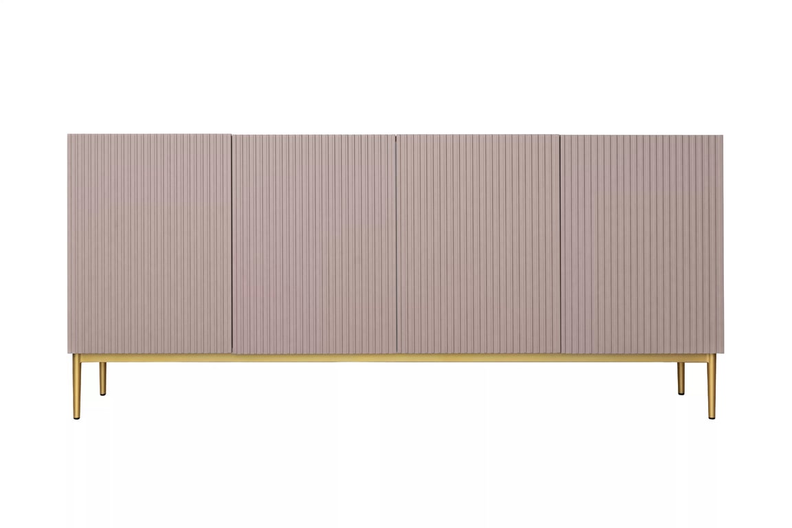 Nicole 200 cm komód - antik rózsaszín MDF / arany lábak Komód Nicole 200 cm fém lábakon - antik rozsaszín / arany lábak