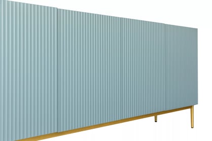 Nicole 200 cm komód - zsálya MDF / arany lábak Komód Nicole 200 cm fém lábakon- szalwia / arany lábak