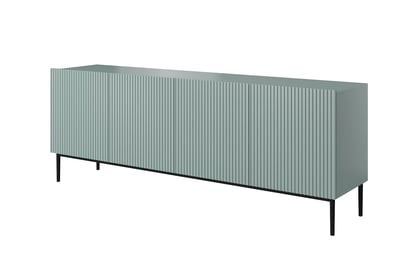 Nicole 200 cm komód - zsálya MDF / fekete lábak