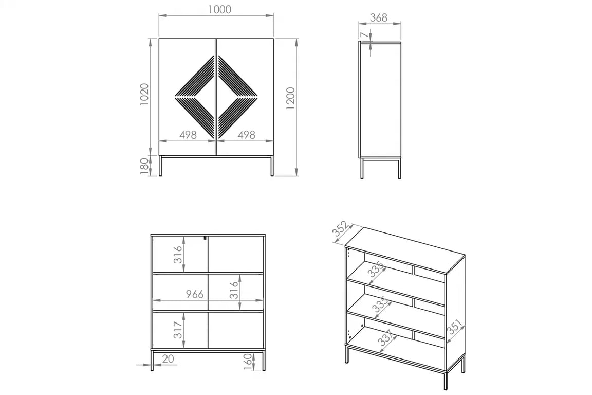 Komoda Pingli 01 - 100 cm - bílý mat / zlatý Rošt Komoda Pingli 01 - 100 cm - Bílý mat / zlatý Rošt