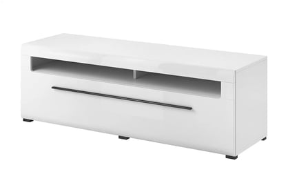 TV stolík Tulsa 40 - biela / biely lesk - 160 cm