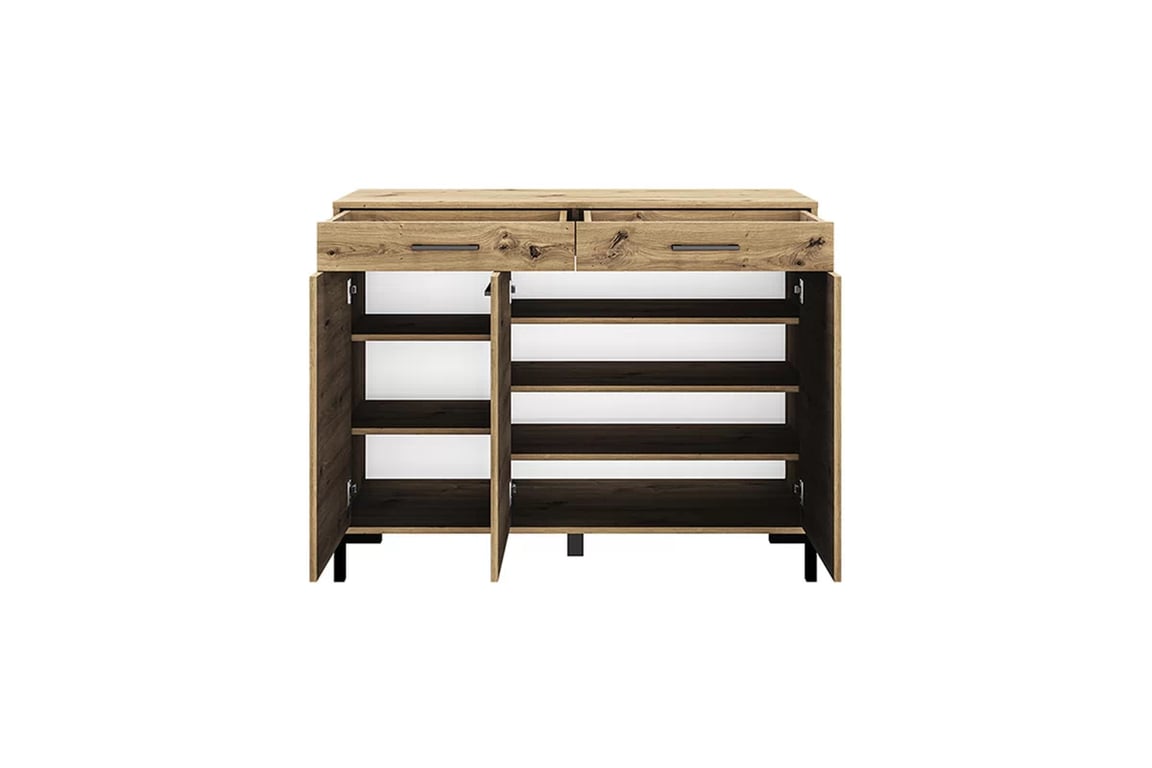 Klarso 14 háromajtós komód, fiókokkal - 120 cm - kézműves tölgyfa Komód háromajtos Klarso 14 fiokokkal 120 cm - dab artisan