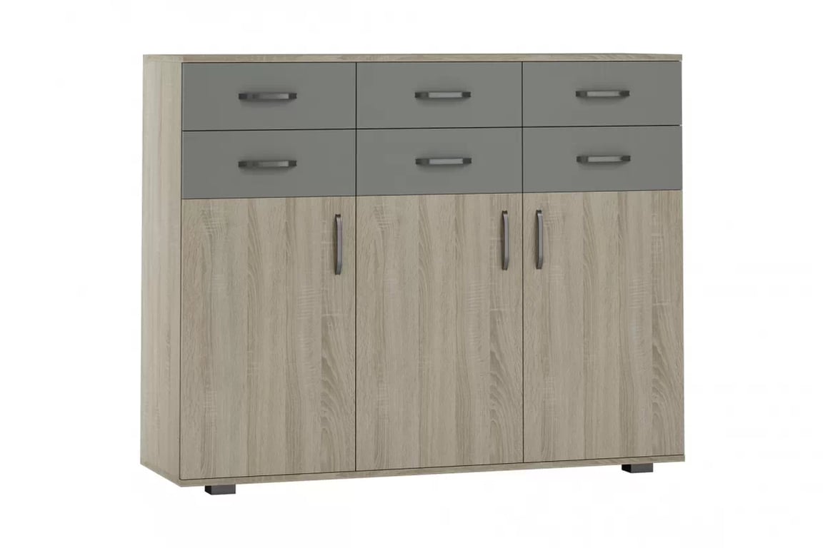 Komoda OLK10 - Systém OLIWIA Komoda trojdverová Oliwia so 6 zásuvkami 130 cm