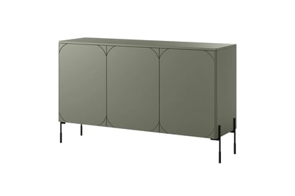Sonatia háromajtós komód kettő fiókkal 150 cm - olívazöld
