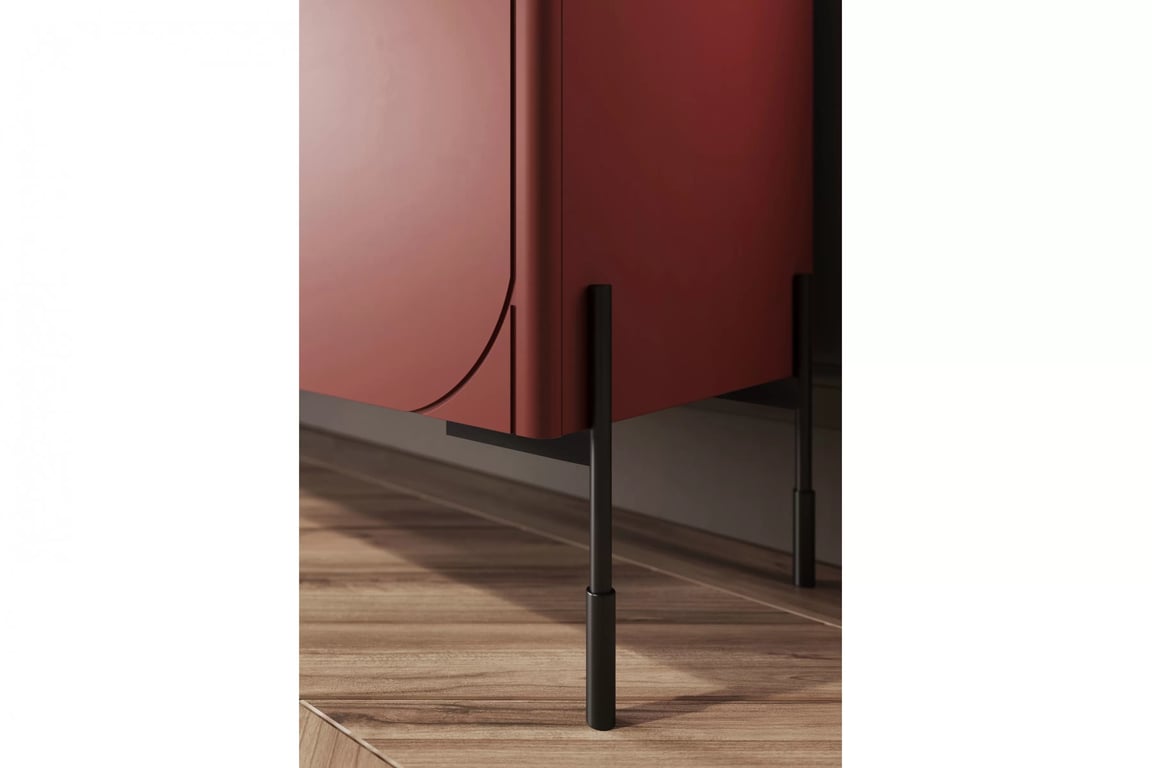 Comodă cu trei uși și două sertare Sonatia 150 cm - burgundy Comoda cu trei uși z dwoma ukrytymi sertare Sonatia 150 cm - burgundy