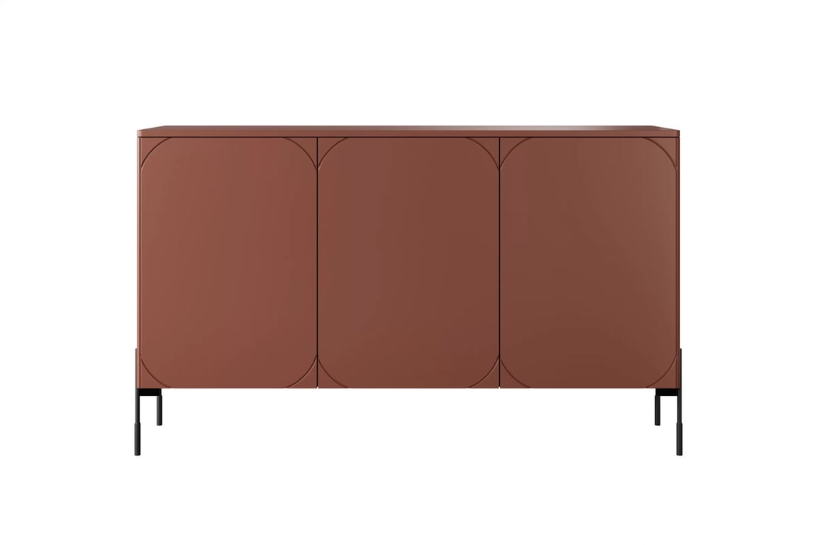 Comodă cu trei uși și două sertare Sonatia 150 cm - burgundy Comoda cu trei uși z dwoma ukrytymi sertare Sonatia 150 cm - burgundy