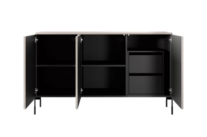 Comodă cu trei uși și două sertare Sonatia 150 cm - cașmir Comoda z przegrodami