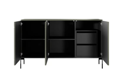 Comodă cu trei uși și două sertare Sonatia 150cm - Olive Comoda cu sertare