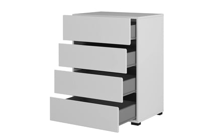 Gramon komód 60 cm fiókos - fehér / fekete Komod fiokokkal Gramon 60 cm - fehér / fekete
