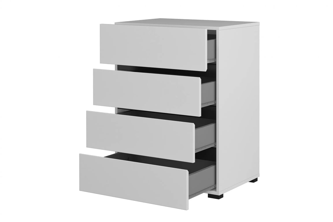 Gramon komód 60 cm fiókos - fehér / fekete Komod fiokokkal Gramon 60 cm - fehér / fekete