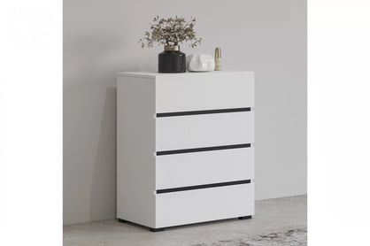 Gramon komód 60 cm fiókos - fehér / fekete Komod fiokokkal Gramon 60 cm - fehér / fekete