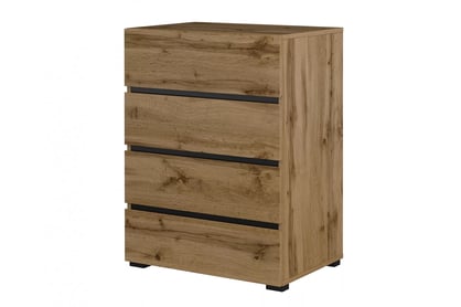 Comodă Gramon 60 cm cu sertare - stejar wotan / negru