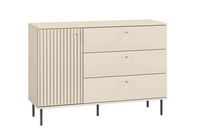 Komoda Jamuzi 120 cm - kašmírová / černé nožky