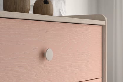 Comodă cu sertare Marla 90 cm - nisip deșert / roz millennial Comoda cu sertare Marla 90 cm - piasek pustyni / millenial pink