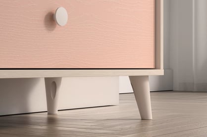 Comodă cu sertare Marla 90 cm - nisip deșert / roz millennial Comoda cu sertare Marla 90 cm - piasek pustyni / millenial pink