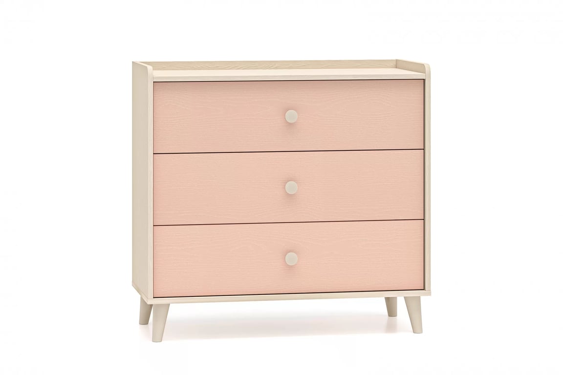 Comodă cu sertare Marla 90 cm - nisip deșert / roz millennial Comoda cu sertare Marla 90 cm - piasek pustyni / millenial pink
