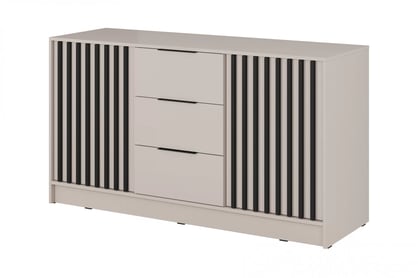 Comoda cu sertare Neria 155 cm - cașmir / negru Comoda cu sertare Neria 155 cm - cașmir / negru