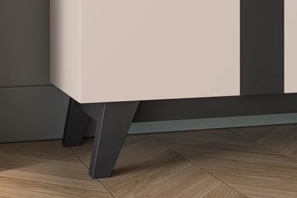 Salio komód 160 cm - kasmír / fekete Komod fiokokkal Salio 160 cm - kasmír / fekete