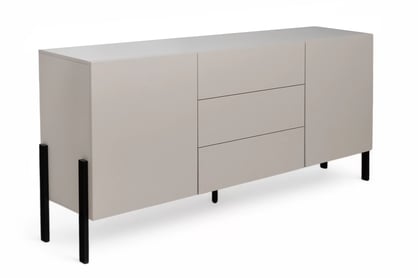 Komoda Jukon 184 cm se zásuvkami - kašmír / černé nohy