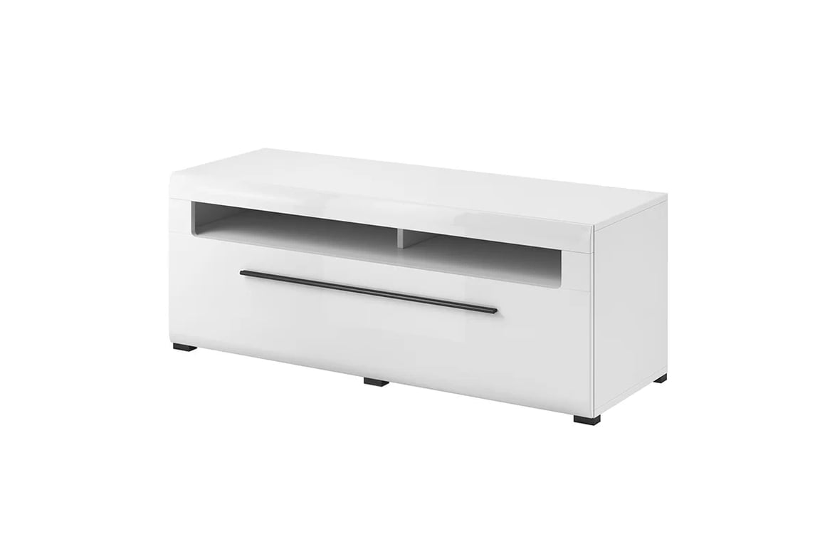 Zostava Tulsa II Biela/biely lesk (MDF) 2497FJ Biela TV skrinka