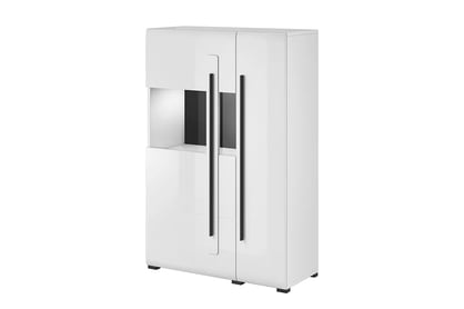 Zostava Tulsa II Biela/biely lesk (MDF) 2497FJ Biela Vitrína nízka