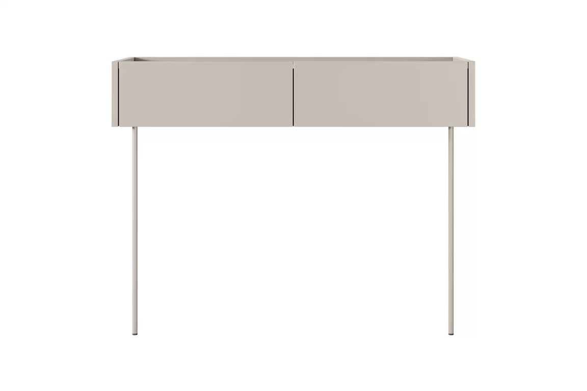 Consola Desin / masa de toaleta 100 cm cu sertare si picioare metalice - cashmir / stejar nagano Konsola / toaletka Desin cu sertare cu picioare metalice 100 cm - cașmir / stejar nagano