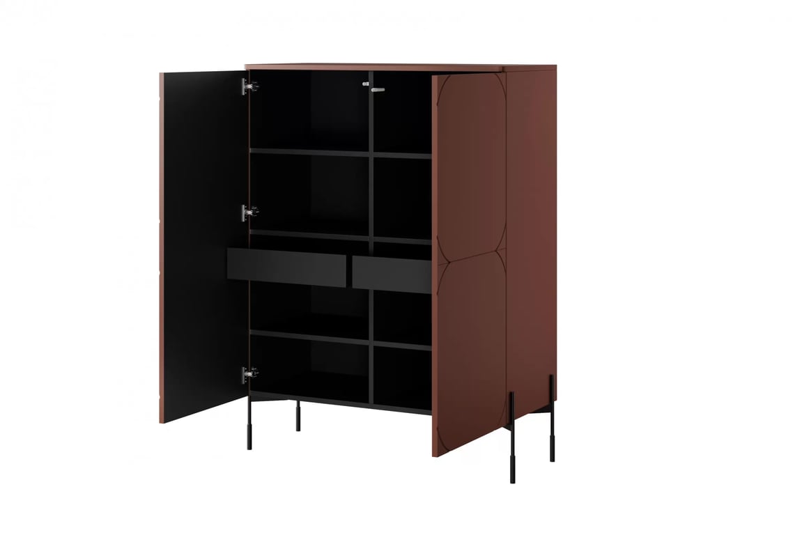 Dulap cu două sertare Sonatia 120 - burgundy dulap Sonatia 120 cm cu două uși z dwoma ukrytymi sertare - burgundy
