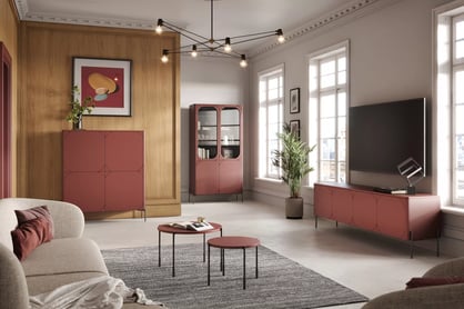 Dulap cu două sertare Sonatia 120 - burgundy dulap Sonatia 120 cm cu două uși z dwoma ukrytymi sertare - burgundy