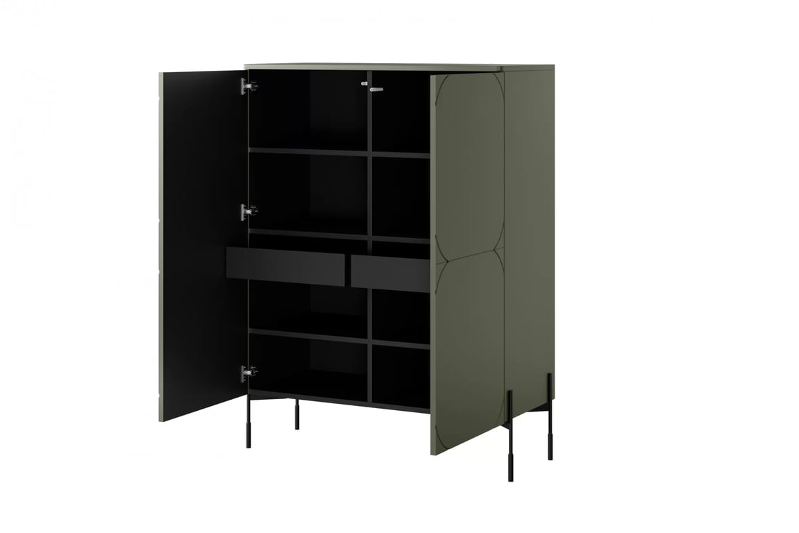 Dulap cu două sertare Sonatia 120 - Olive dulap Sonatia 120 cm cu două uși z dwoma ukrytymi sertare - olive