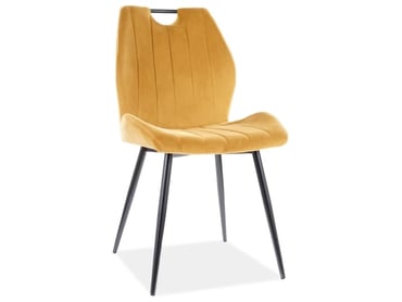 Stolička ARCO VELVET Čierny rám / CURRY BLUVEL 68