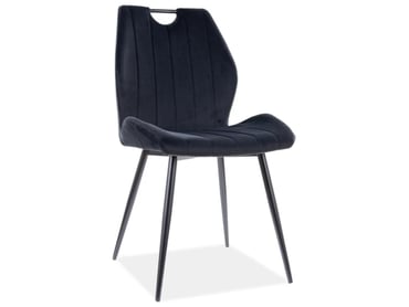 Stolička ARCO VELVET Čierny rám / Čierny BLUVEL 19