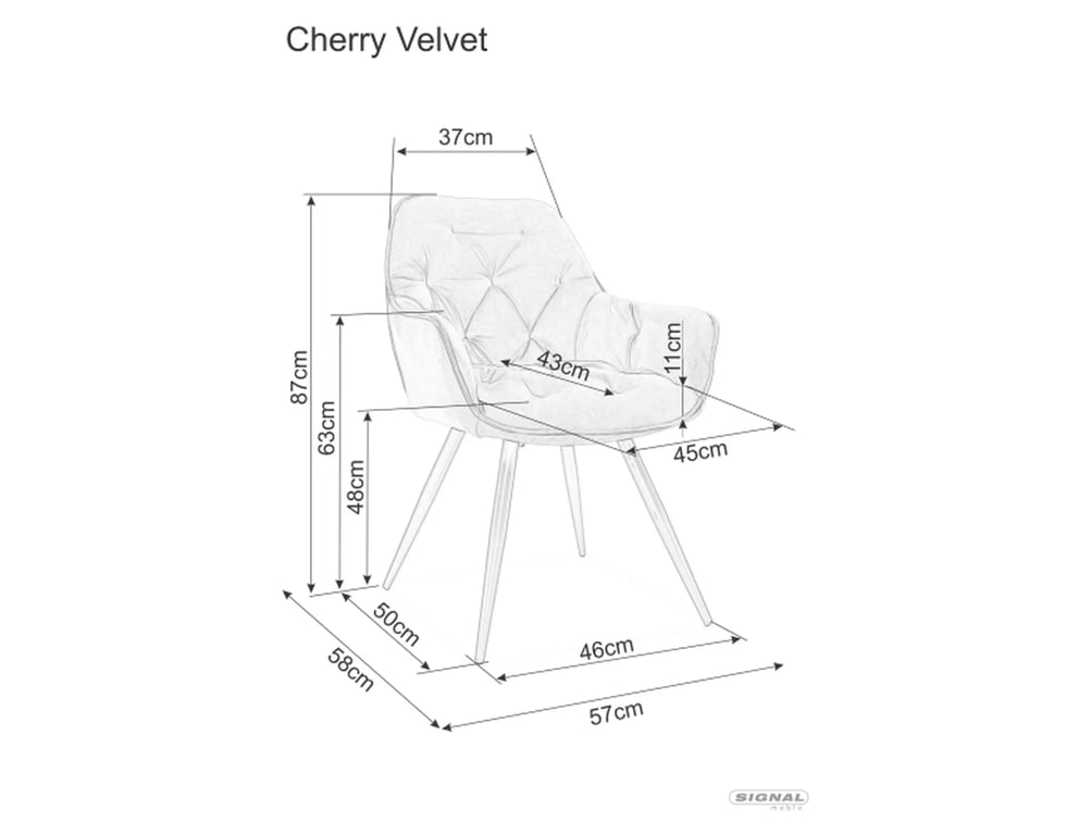 Židle CHERRY VELVET Černá Konstrukce/tmavě modrý BLUVEL 86 krzesLo cherry velvet černá stelaZ/tmavě modrá bluvel 86