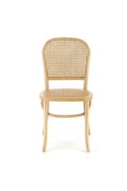 Scaun din lemn Ilian cu spătar ratan - culoare naturală Scaun din lemn z rattanem k502 - přírodní