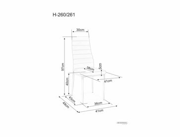 Židle H260 Černý/Chromovaný krzesLo h260 černá/Chromovaný