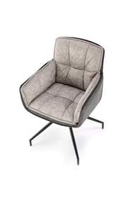 Scaun tapițat K523 gri / negru Židle k523 - Popelový / negru