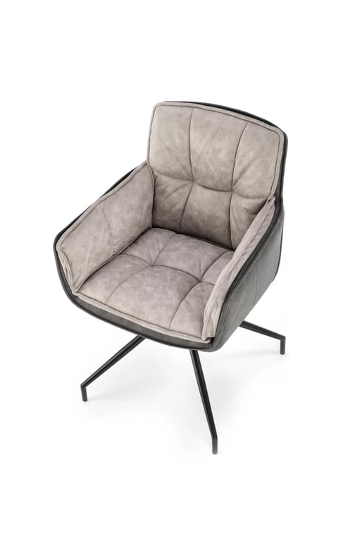 Scaun tapițat K523 gri / negru Židle k523 - Popelový / negru