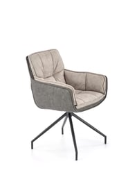 Scaun tapițat K523 gri / negru Židle k523 - Popelový / negru